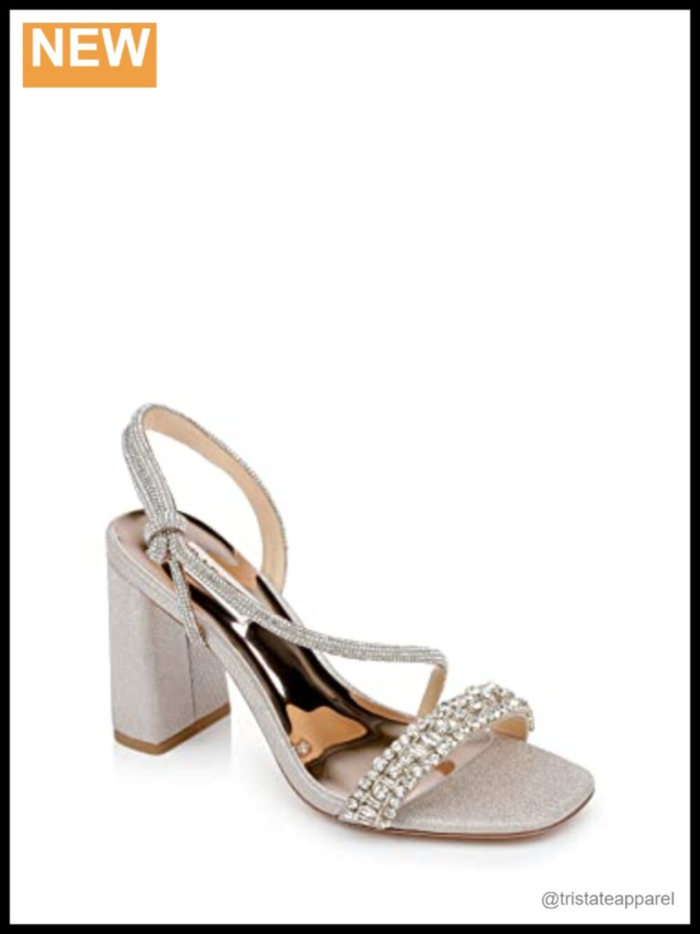 Badgley Mischka Naomi Heeled Sandal Leather Lining Formal Slingback